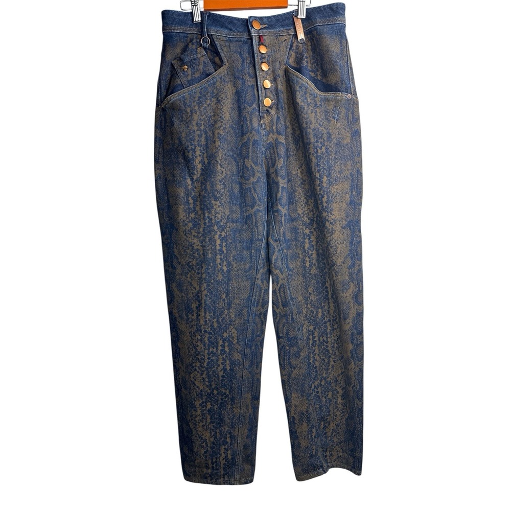 High Everyday Couture Jeans Snake  Print ~‎ Size 10